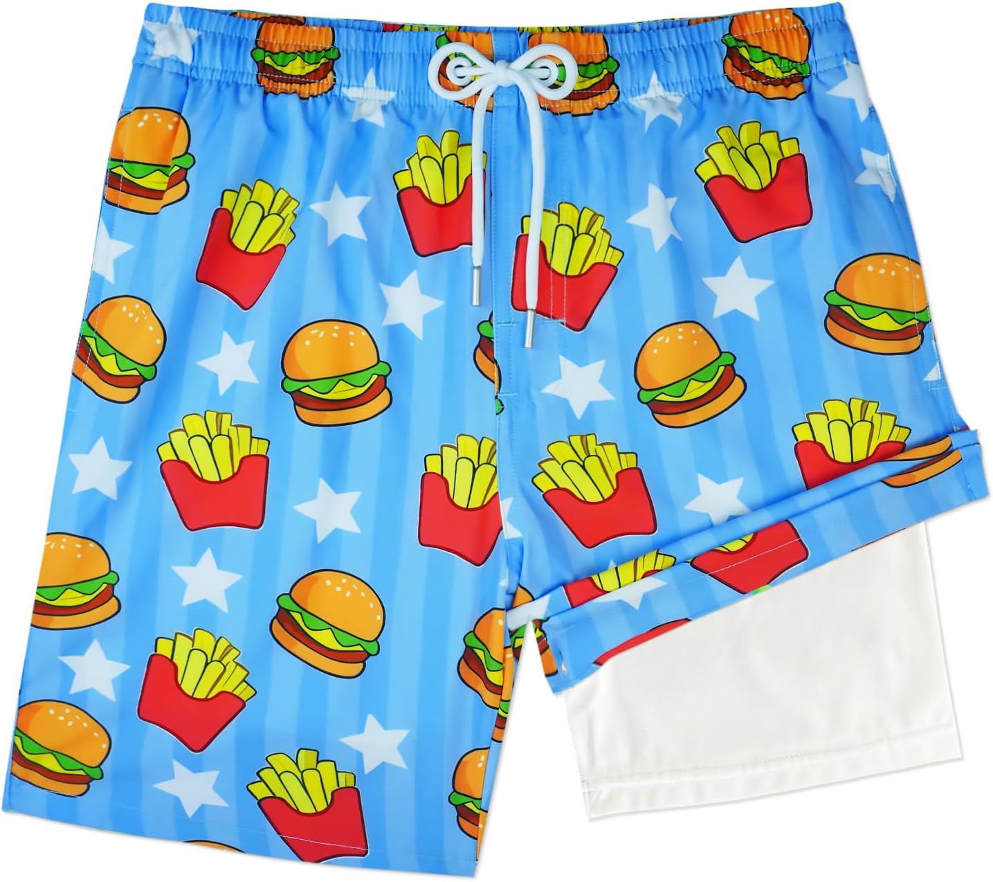 LUCOWEE Boys Swim Trunks with Compression Liner Comfortable Anti-Chafe Swimming Shorts Stretchy UPF Quick Dry Size 3T-20