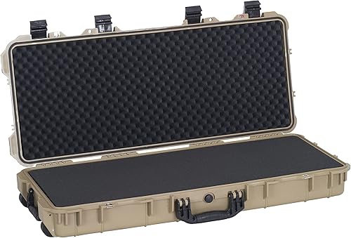 Miniatura 4 de MEIJIA Funda rígida portátil para rifle impermeable para todo tipo de clima, funda de pistola con ruedas, espuma de ajuste personalizable incluida,