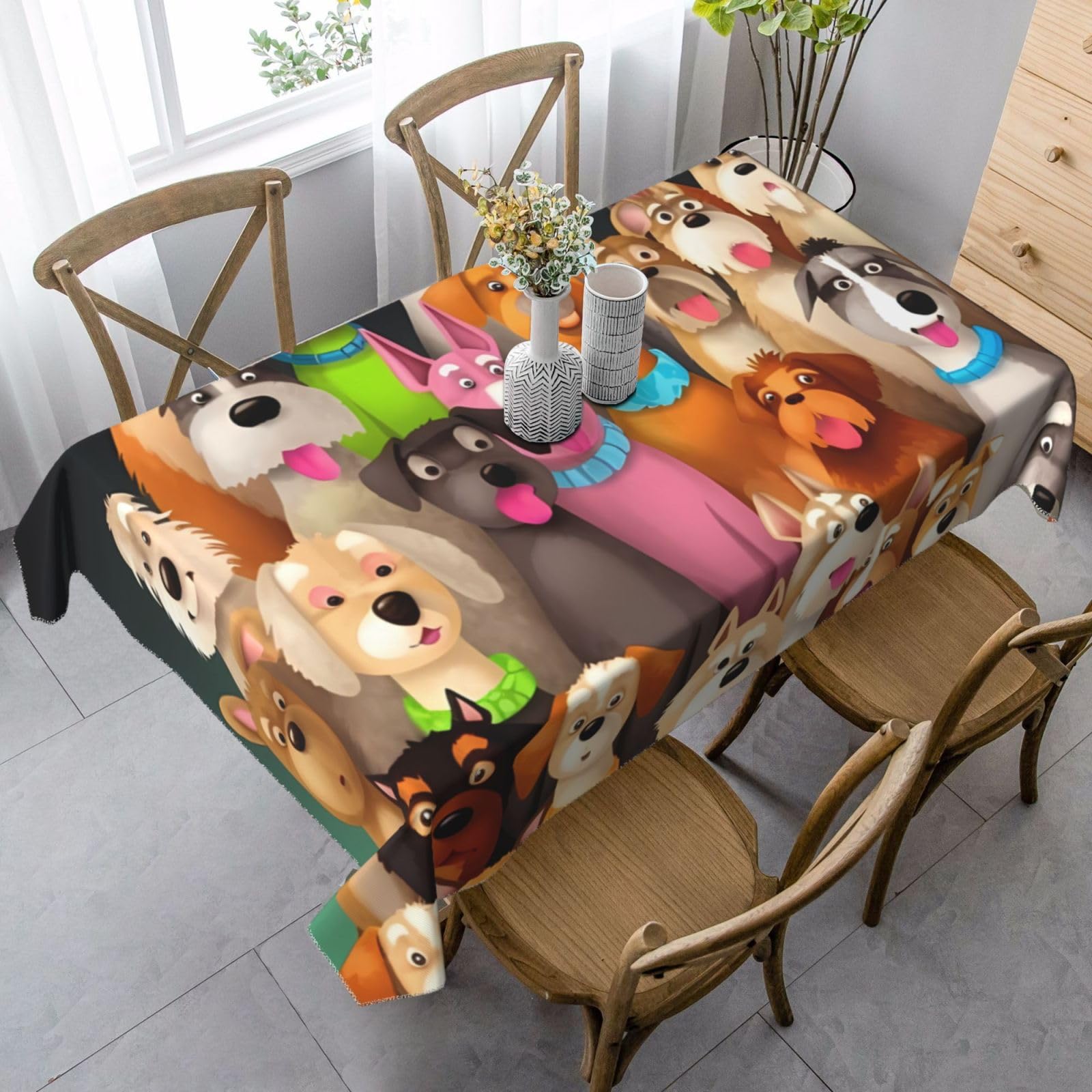 Nappe anti-déversement infroissable 89x140 cm pour banquet et style rustique