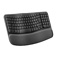 Logitech Wave Keys tastiera wireless ergonomica con supporto per i polsi imbottito