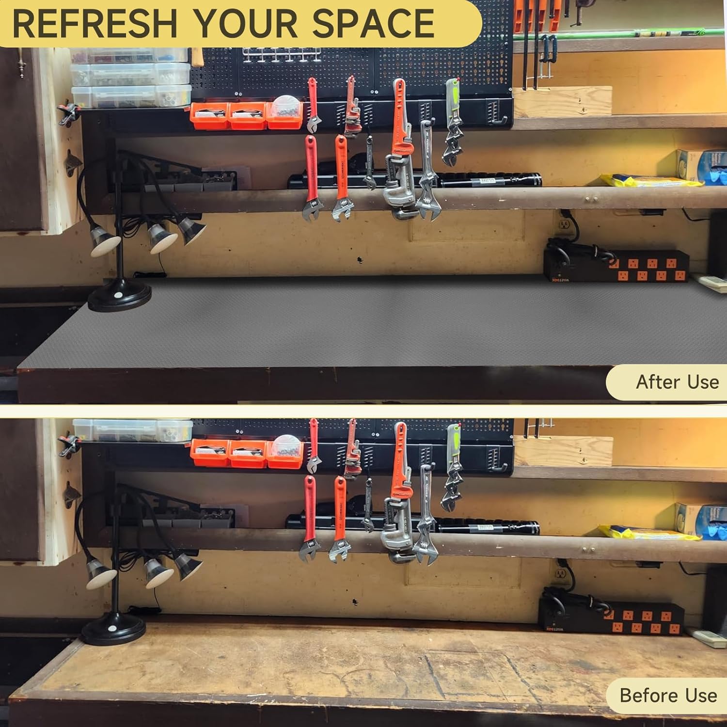 WochiTV Adhesive Shelf Liner 30 X 120 Inches Peel and Stick Kitchen Liner for Cabinets, Drawers Removable Protector Mat Waterproof Contact Covering for Dresser Pantry Countertops Shelves, Gray