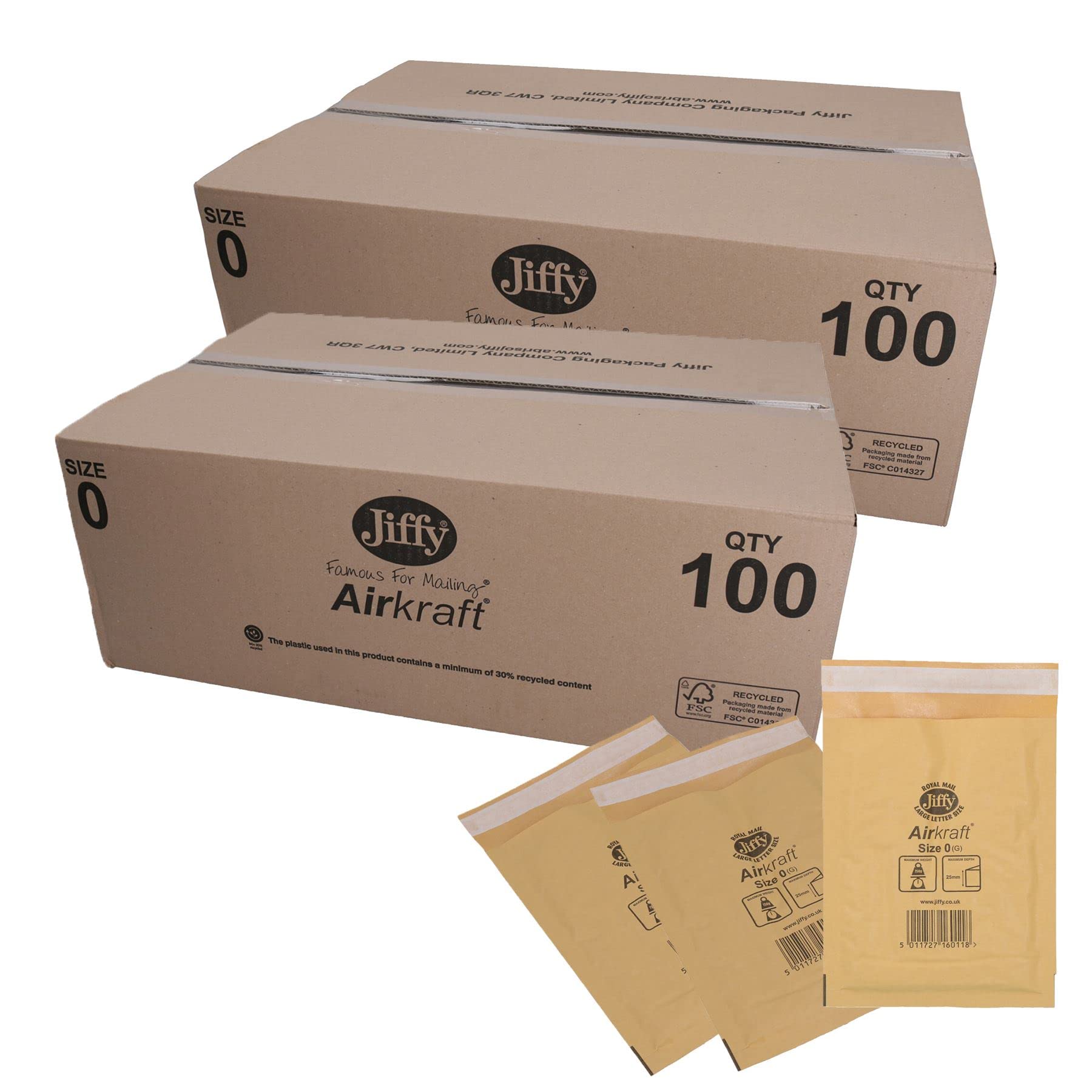200pk Genuine Gold Jiffy Bag Airkraft Bolle Imbottito Mail Bag - Foto 6