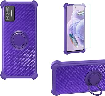 bojioderf Case Compatible for Punkt. Mc02 Phone Case Cover PC backplane + Silicone Soft Frame Cover [360 Metal Ring, Magnetic Car Mount] TZZH-ZI