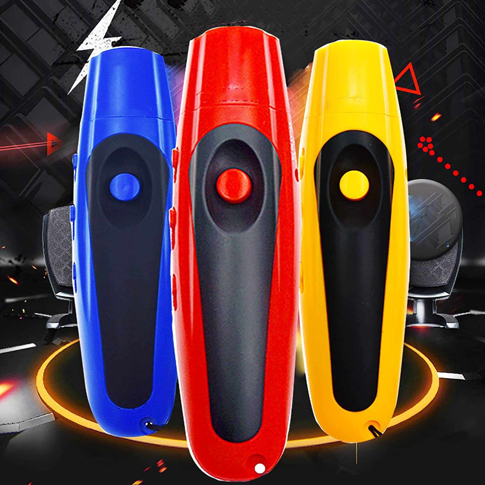 Fischietto di emergenza, fischietto di sicurezza di sopravvivenza, fischietto elettronico arancione 125dB USB ricaricabile fischietto di sopravvivenza con illuminazione fischietto da arbitro