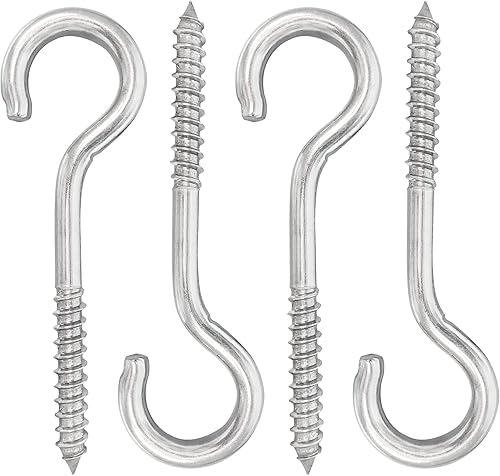 Miniatura 8 de Paquete de 8 pernos de ojo de acero inoxidable 304 de 5 pulgadas, adecuados para bastidores de remo, hamaca, toldo, silla colgante, silla columpio,