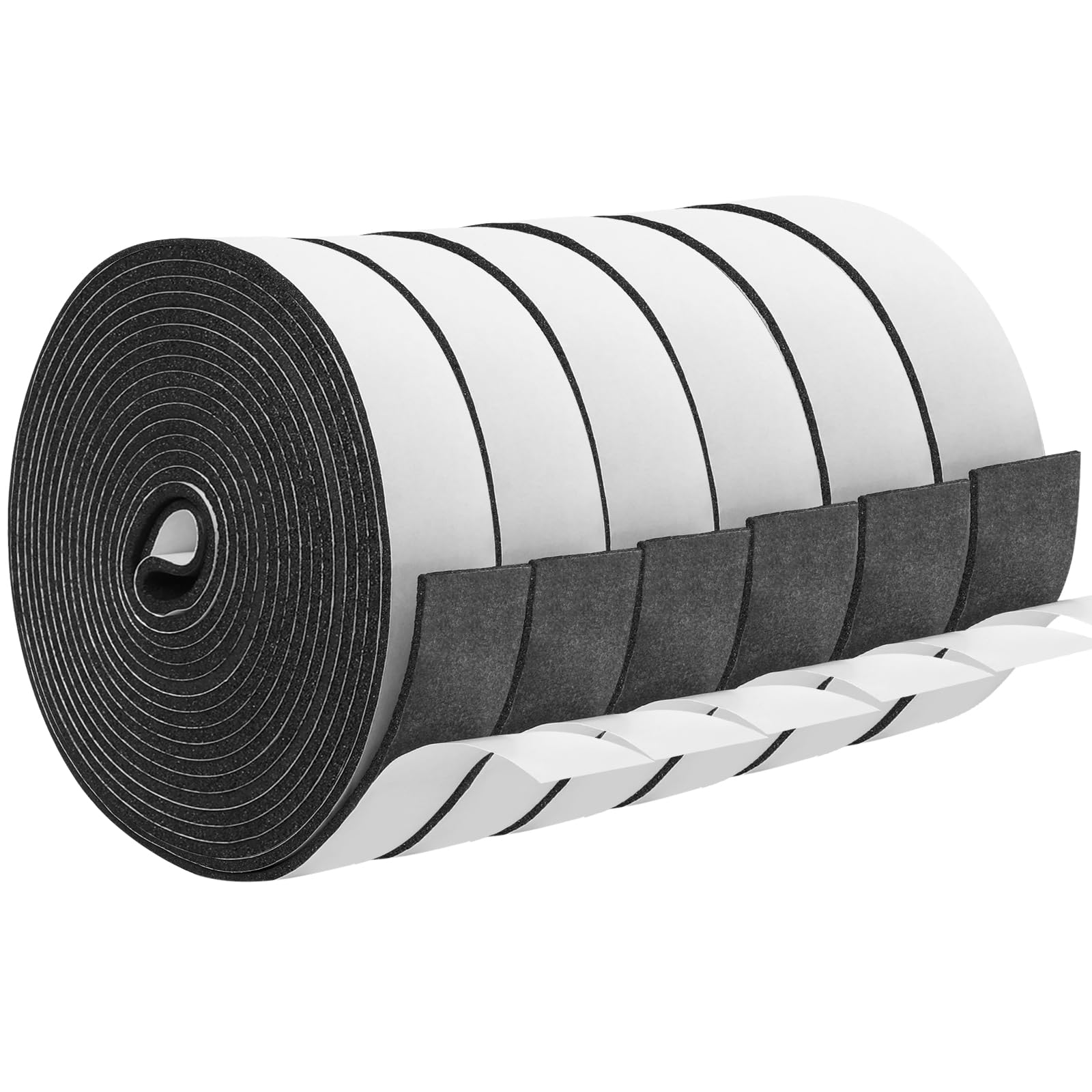 Foam Insulation Tape Self Adhesive,25mm(W) x3mm(T) x5m(L)-6pcs,Weather Stripping for Doors and Windows,Sound Proof Soundproofing Door Seal,Weatherstrip,Cooling,Air Conditioning Seal Strip