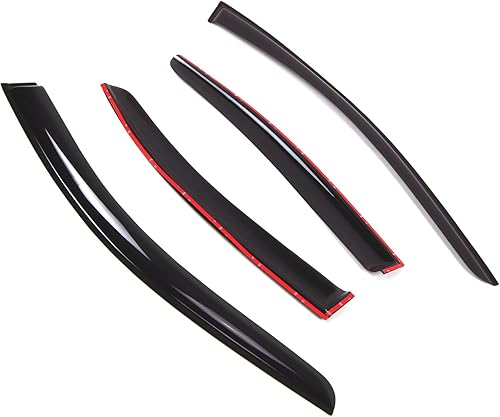 Miniatura 2 de Tuningpros Visor de ventana compatible con Nissan Maxima Sedan 2009-2015, DGWV2-346, deflector de montaje exterior, protector de lluvia, humo