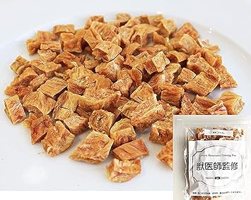 Amazon 獣医師監修 国産 無添加 無着色 一口 ささみ キューブ1g 60g ２袋 犬用 猫用 国産のササミを使用 犬おやつ 犬餌 猫餌 高たんぱく 低脂質 普通郵便 Bayu Store ジャーキー 通販