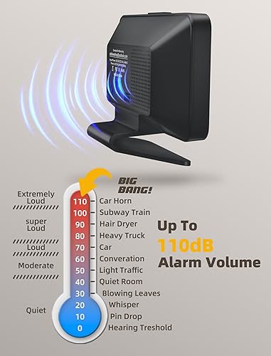 Miniatura 8 de Despertadores digitales para dormitorios regulador de brillo grande y audaz número 5 - fácil de leer en toda la habitación - 5 sonidos de alarma 8