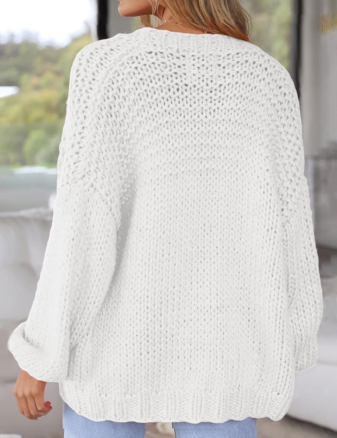 Wyeysyt Womens Chunky Cardigan Sweaters Long Sleeve Open Front Oversized Cable Knit Sweaters Trendy Outerwear Coats - Image 3