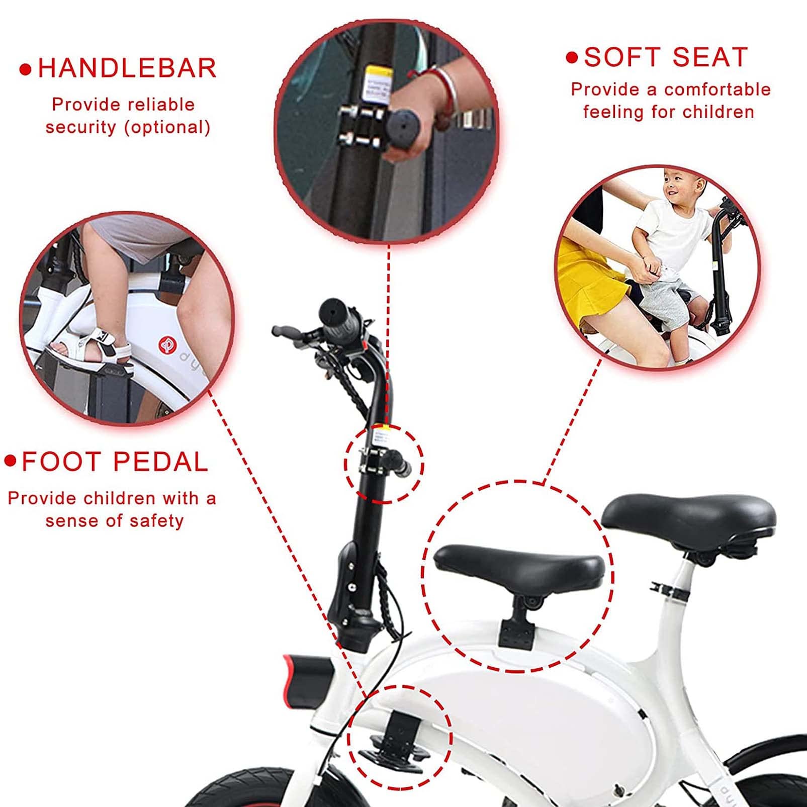 Amazon | ZHOUHUAW 子供用電動自転車チャイルドシート バイク子供用