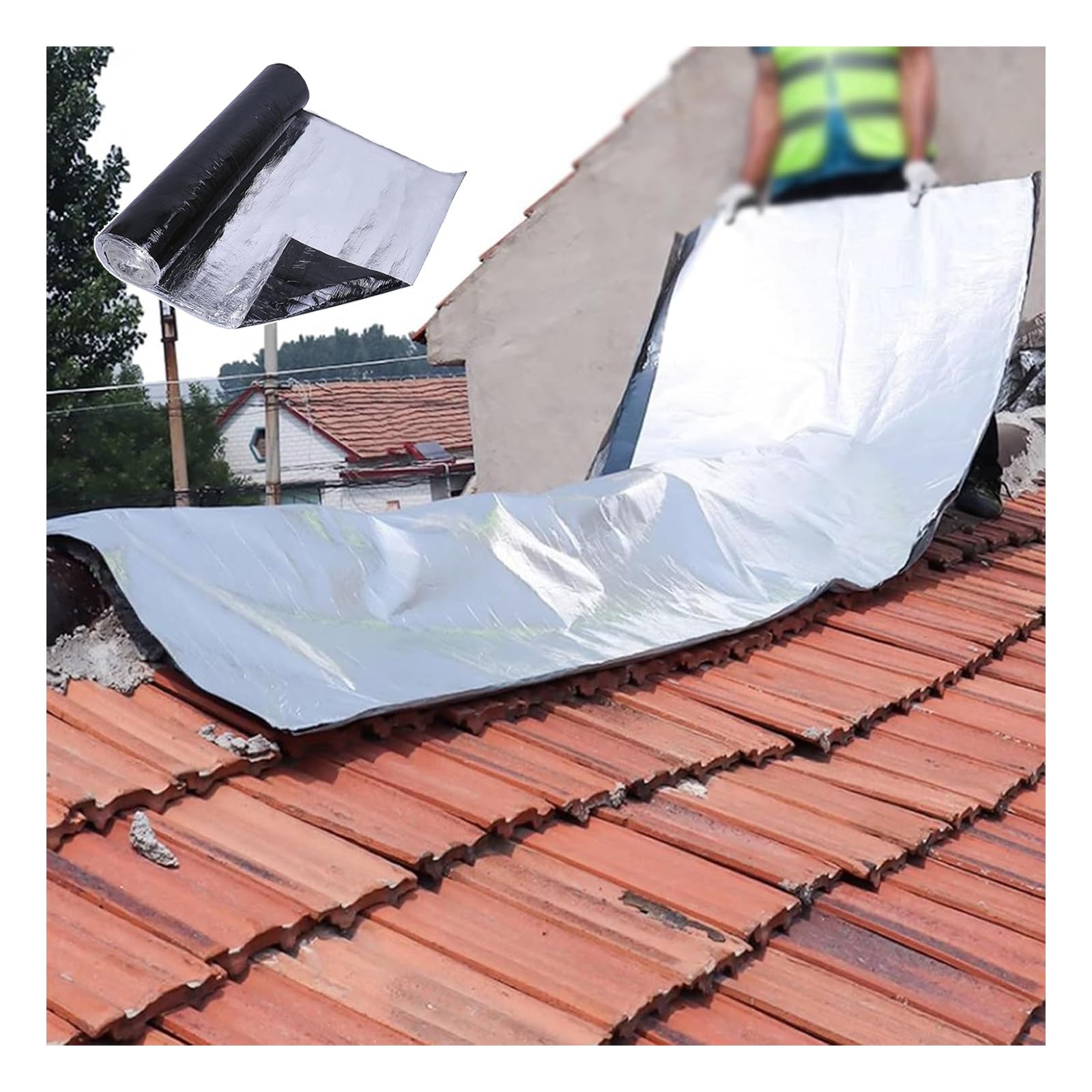 Cinta autoadhesiva impermeable para reparación de techo, flexible, resistente a la intemperie, duradera para ventanas y paneles, fácil aplicación, fuerte unión, protección resistente