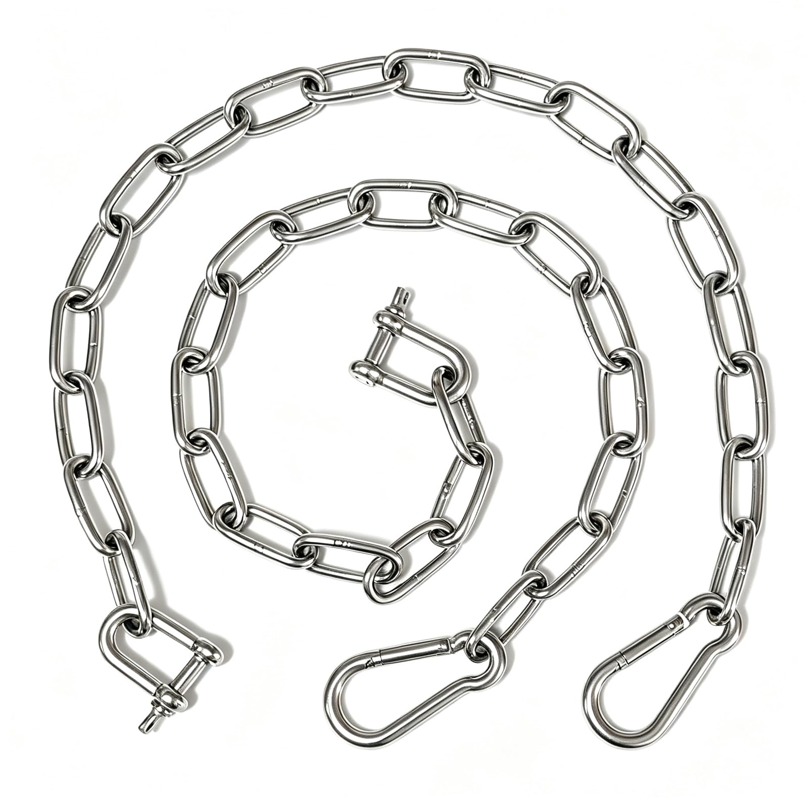 Stainless Steel Coil Chain - 4MM x 11.8 Inch -9