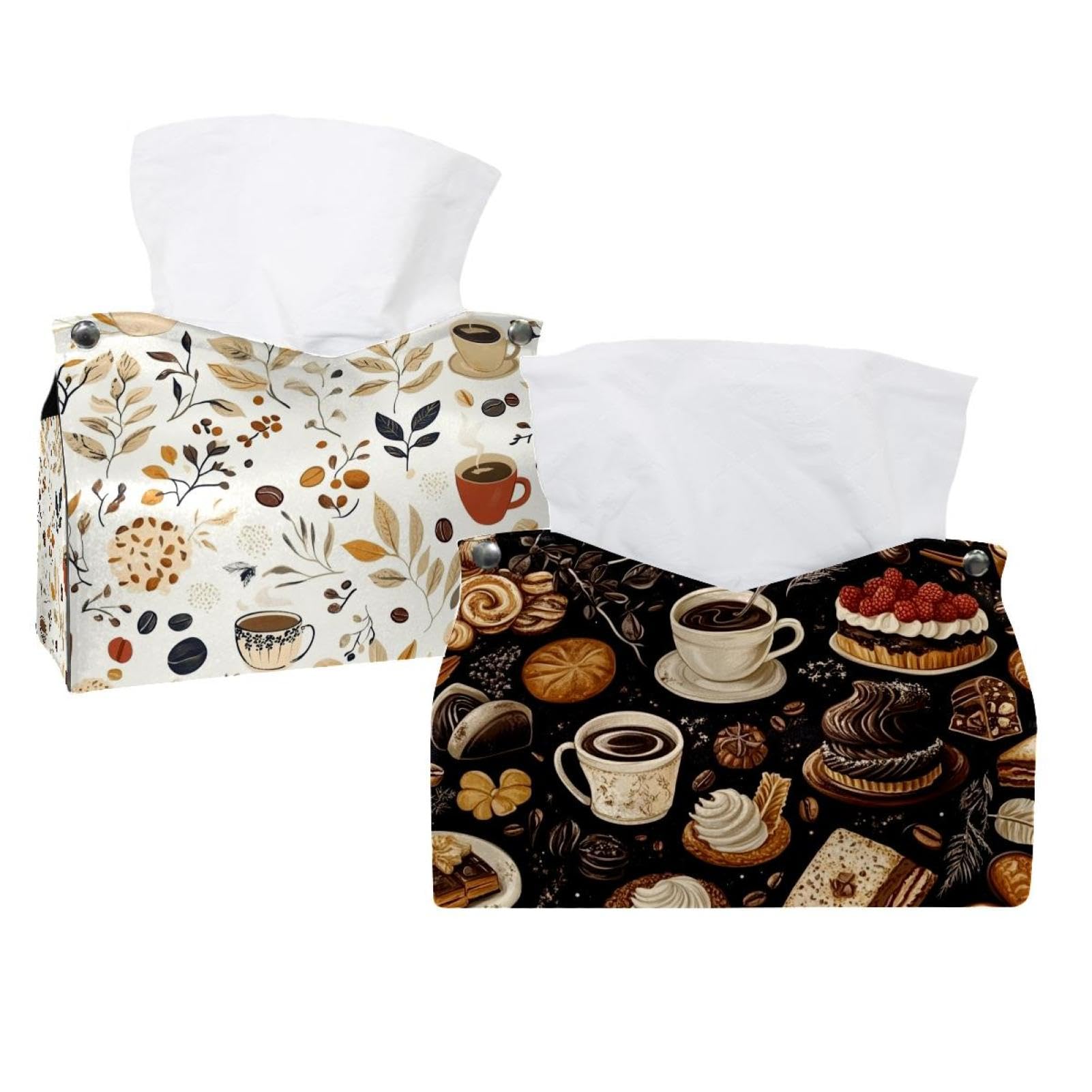 Boîte à mouchoirs en cuir idéale pour table de gâteaux et chocolats