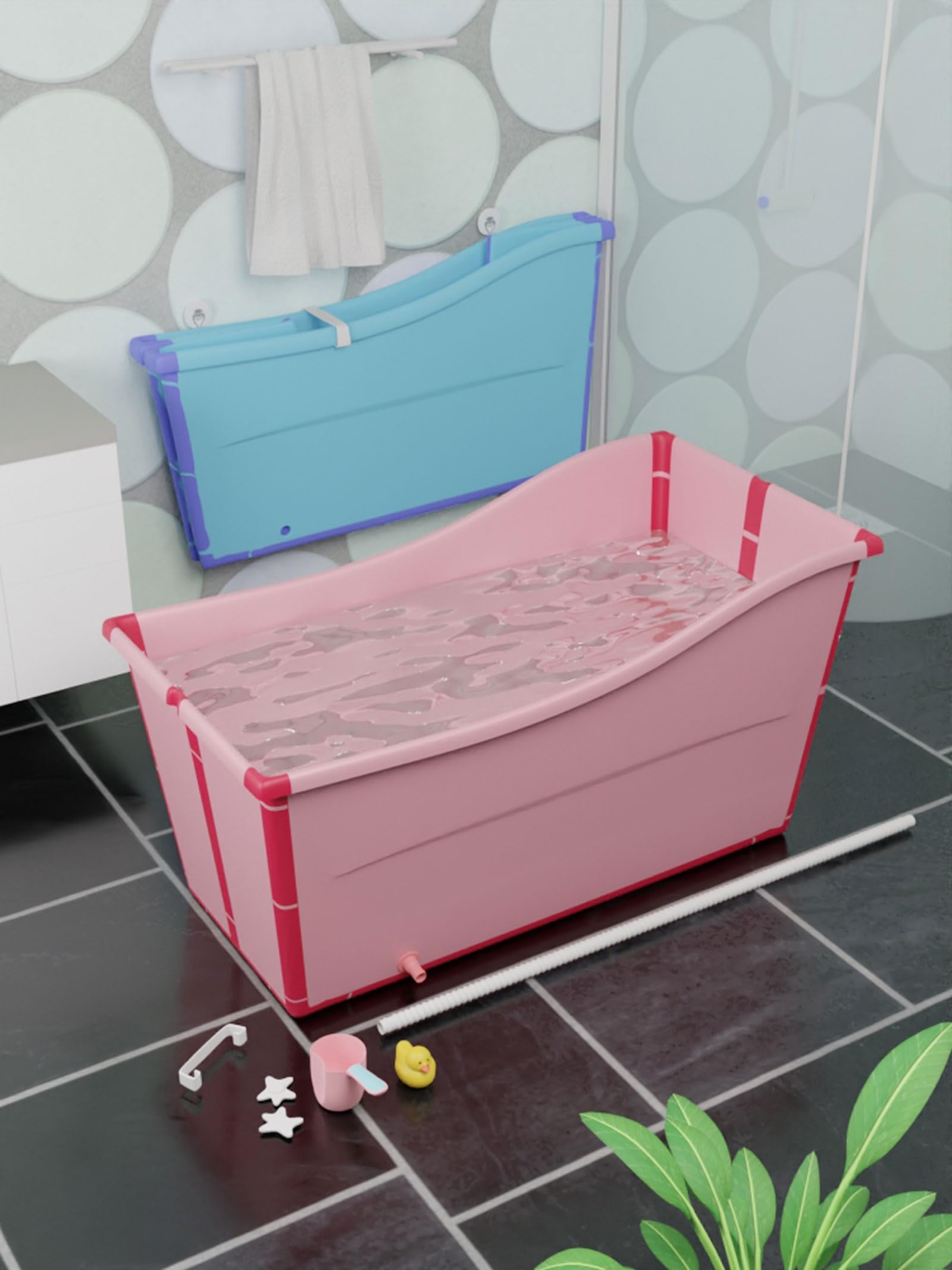 Vasca da bagno per adulti, vasca pieghevole per bambini, vasca da bagno pieghevole per acqua calda, vasca da bagno fredda, contenitore per sauna, coperchio per sauna e sapone, vasca da bagno per spa,