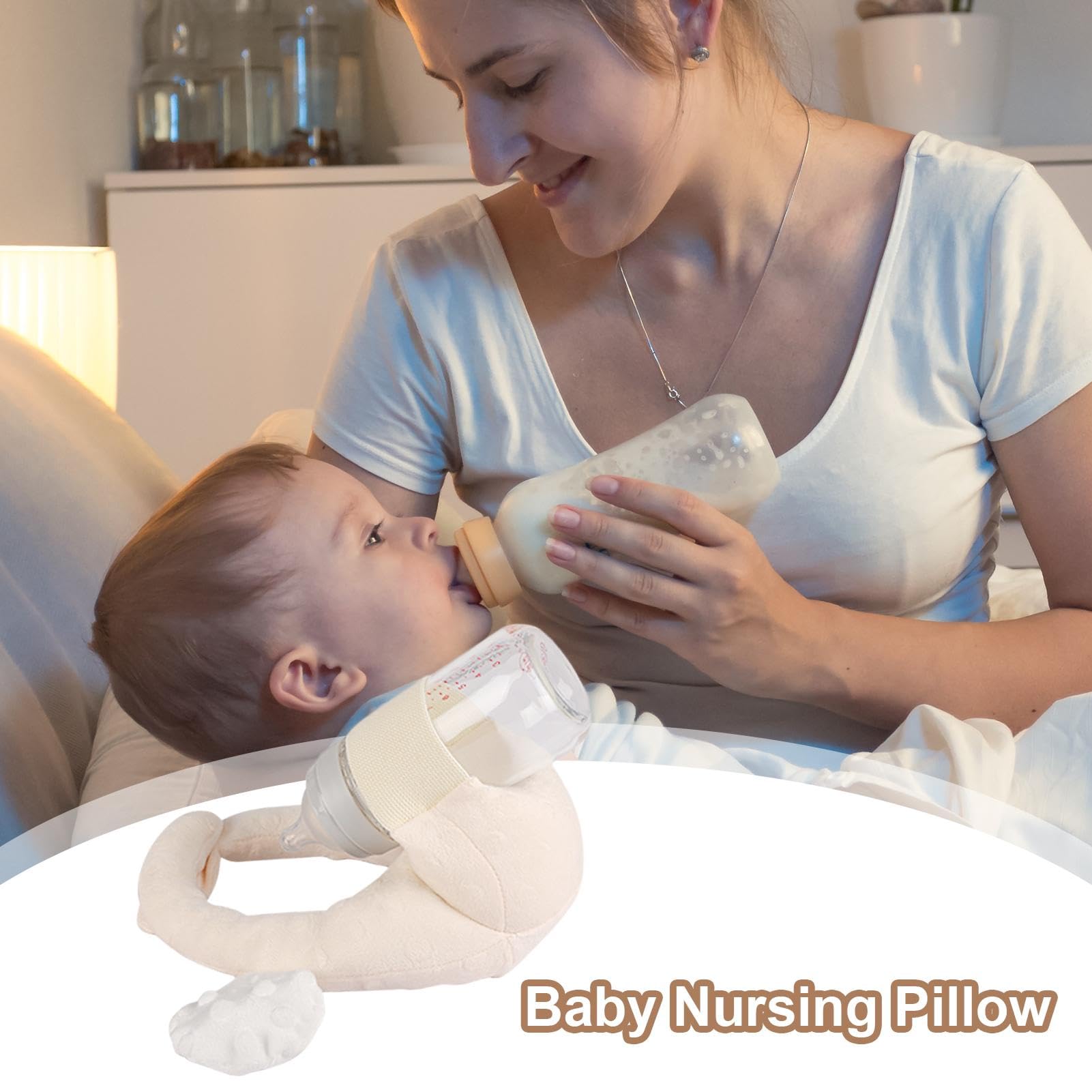 Baby Bottle Holder Pillow - Adjustable Hands-Free Feeding Support For Newborns & Infants