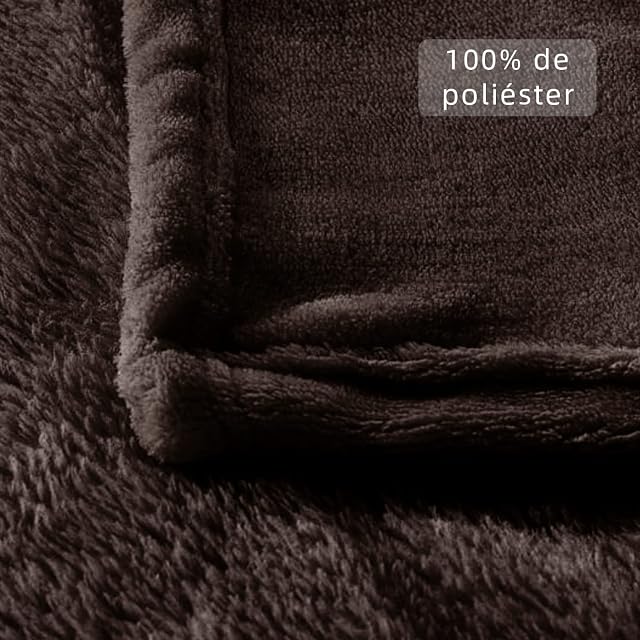 Foto 2 de 6 de MERCURY TEXTIL- Manta para Perros, Gatos y Mascotas (2, Marrón, 75x100cm)