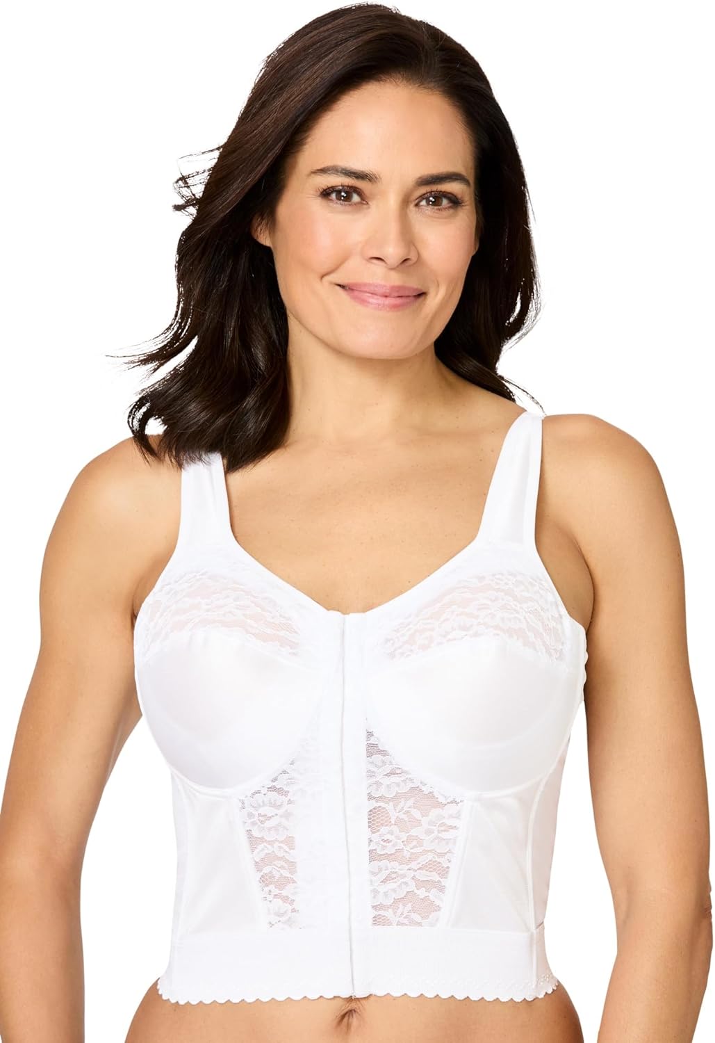Comfort Choice Women's Plus Size Easy Enhancer Wireless Longline Posture Bra