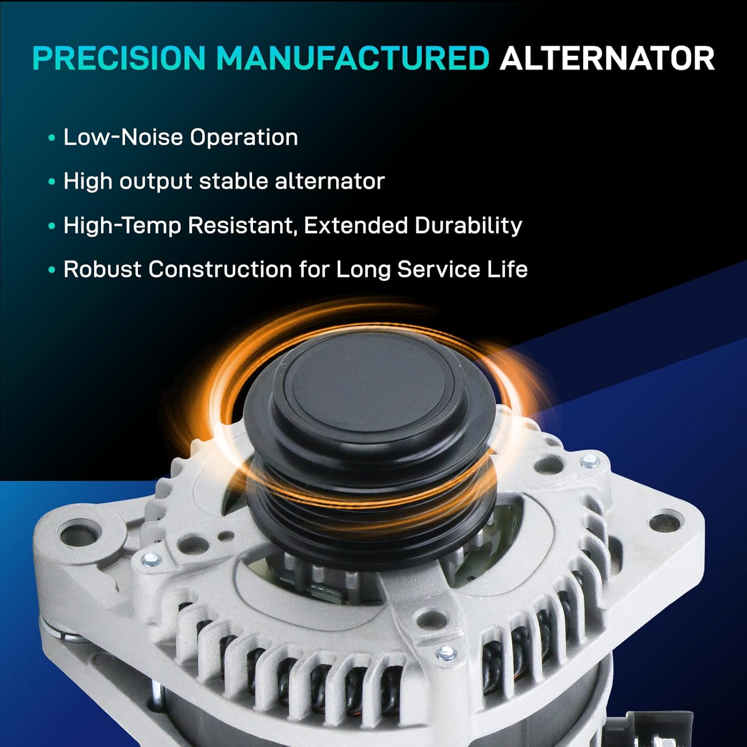 11573N New Alternator Compatible with Honda Odyssey 2011 2012 2013, Pilot 2012 2013 2014 2015, Ridgeline 2012 2013 2014 V6 3.5L Replace CSJ24 9764219-124 104210-1240 31100-RV0-A01