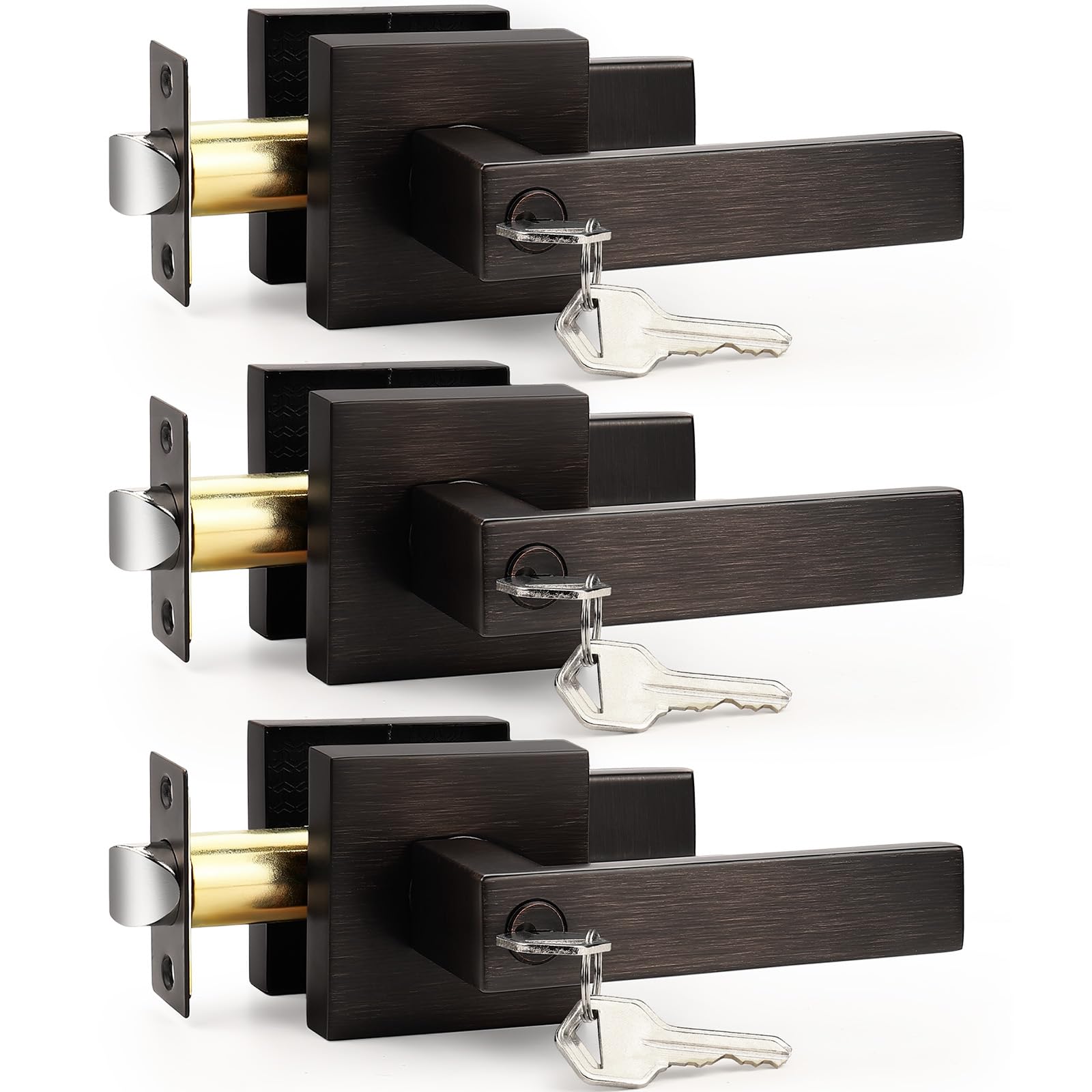 Probrico Matte Black Square French Doors Half-Dummy Handles, Heavy Duty Closet Balcony Pantry Hardware, Non-Turning Stainless Steel Single Dummy Levers(Exposed Screws, 4 Pack) — Amazon image 21