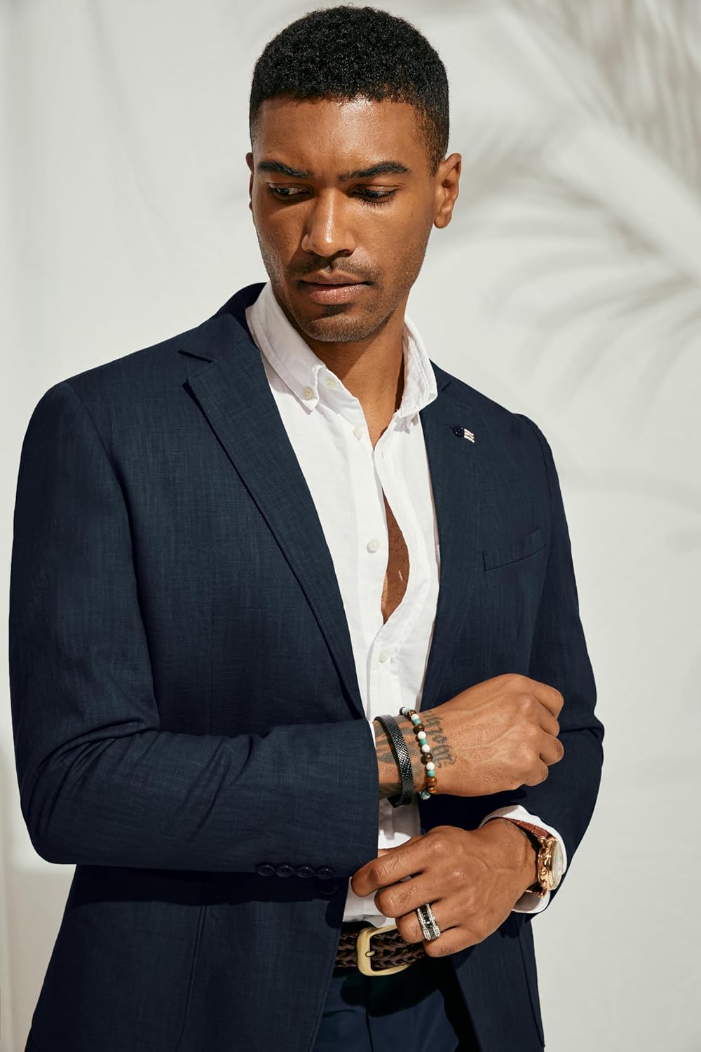 PJ PAUL JONES Mens Casual Blazer Lightweight Linen Sport Coat 2 Button Unlined Suit Jackets - Image 6