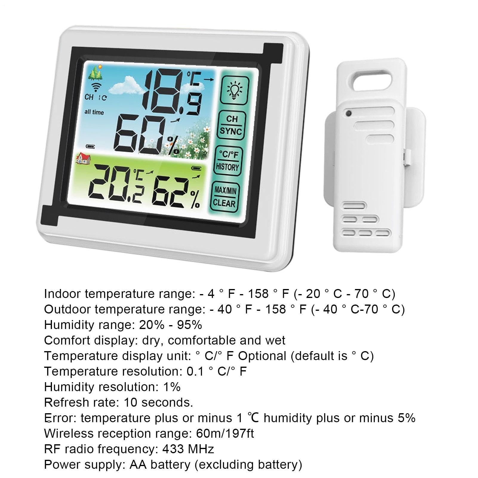 Thermomètre d'intérieur - Thermomètre d'ambiance numérique, capteur sans