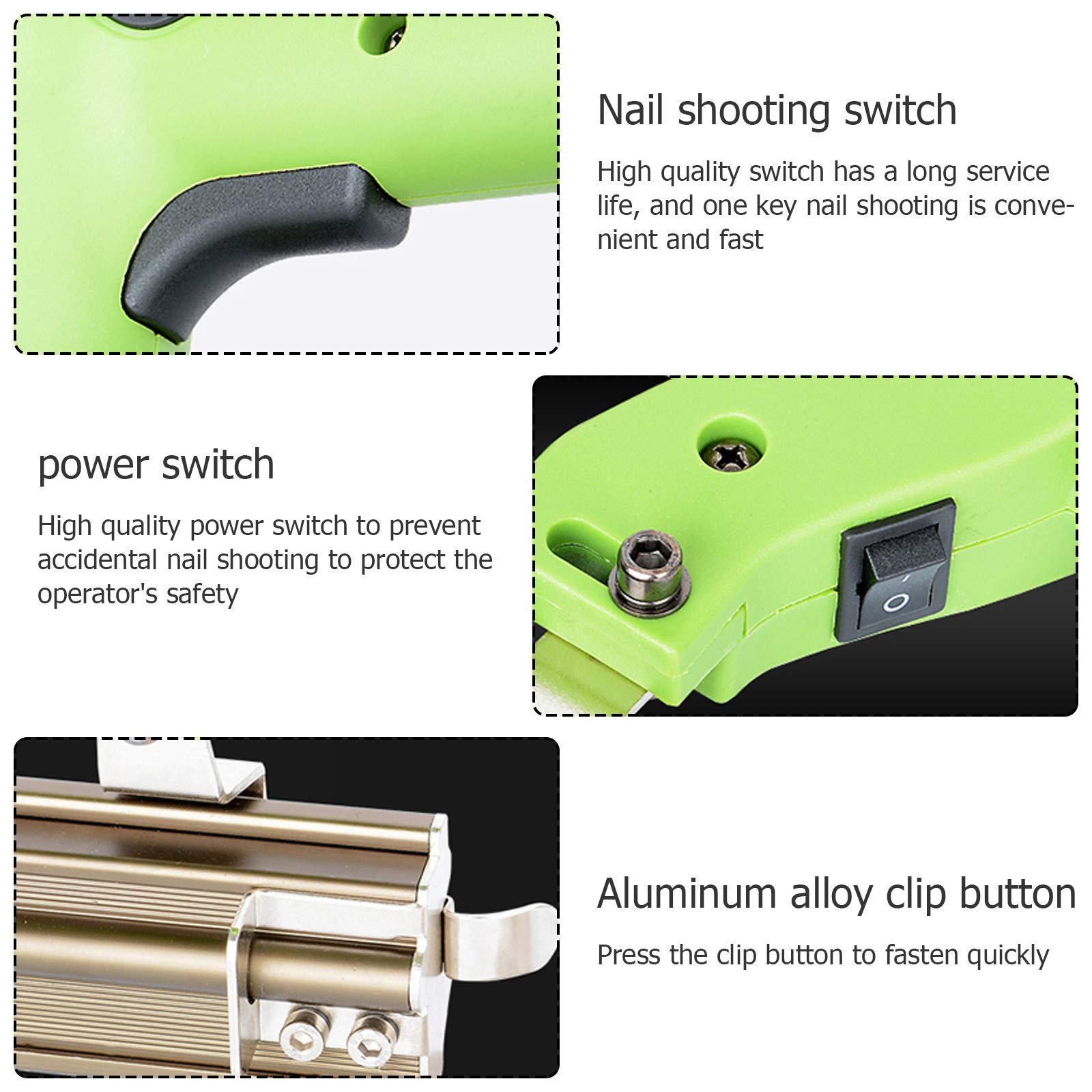 Pistola Sparachiodi, Sparachiodi Elettrico per Legno Elettrica Tapezziere Chiodatrice Elettrica Strumento per Inchiodatura Manuale per Mobili in Legno