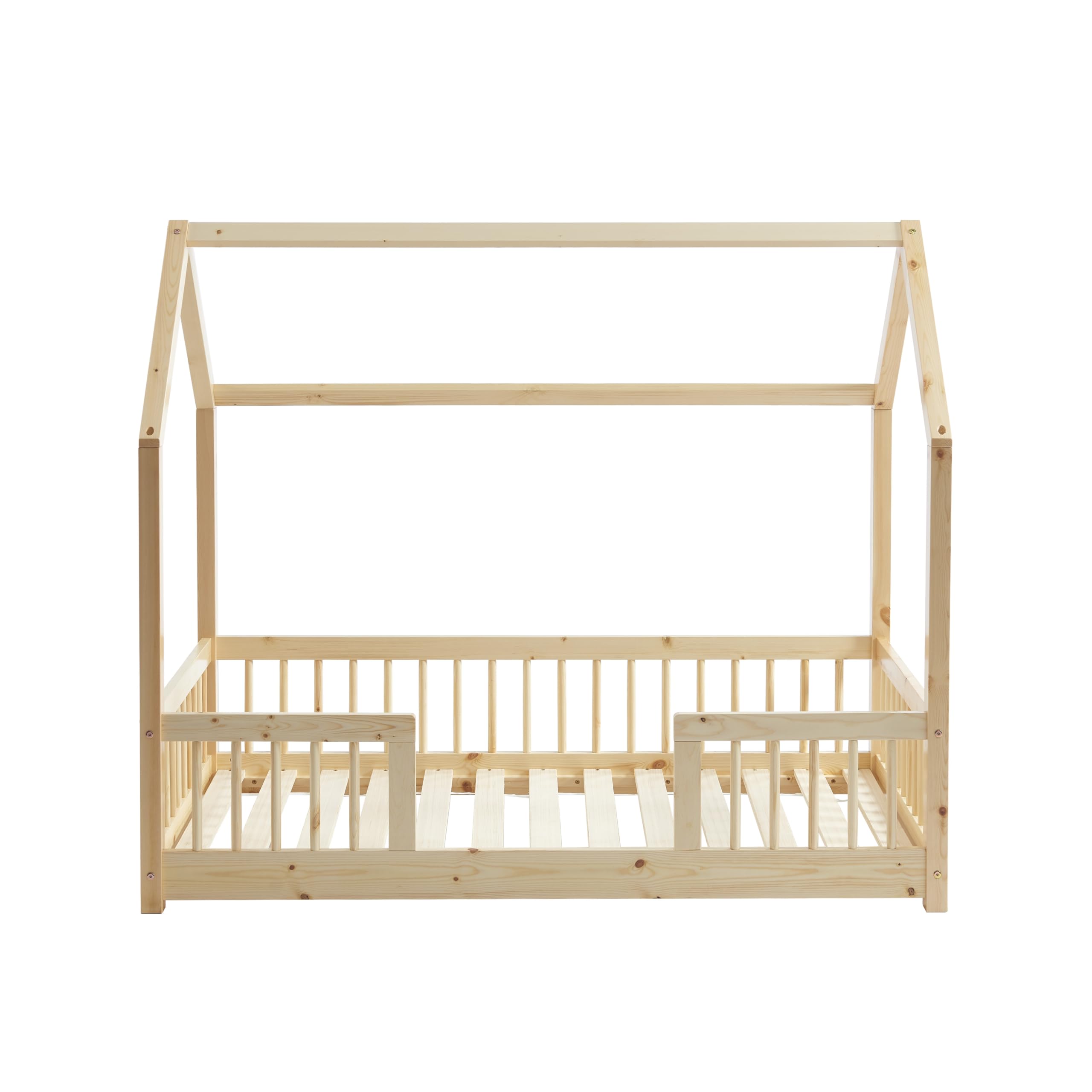 BAÏTA - Lit enfent cabane Tiny pin Massif 70x140 sommier Inclus