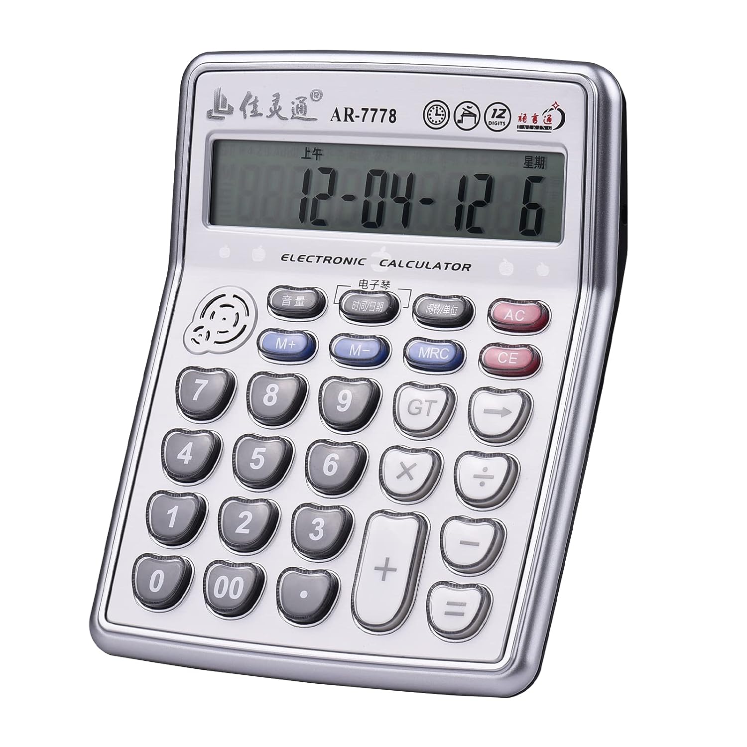 Musical Desktop Calculator 12Digits LCD Display Electronic Calculator
