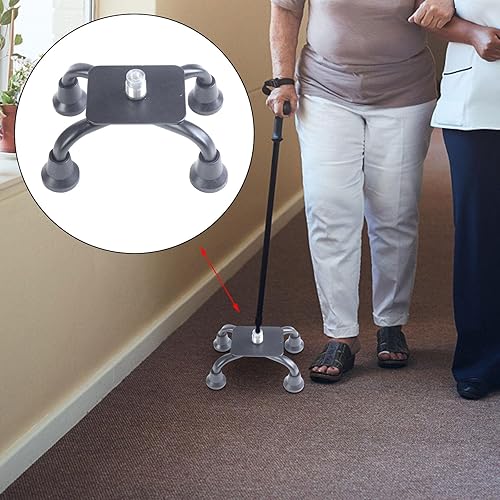 Miniatura 2 de Puntas de goma para bastones  Almohadillas universales de 4 patas de soporte cuádruple para mayor estabilidad  Se adapta a la mayoría de bastones y