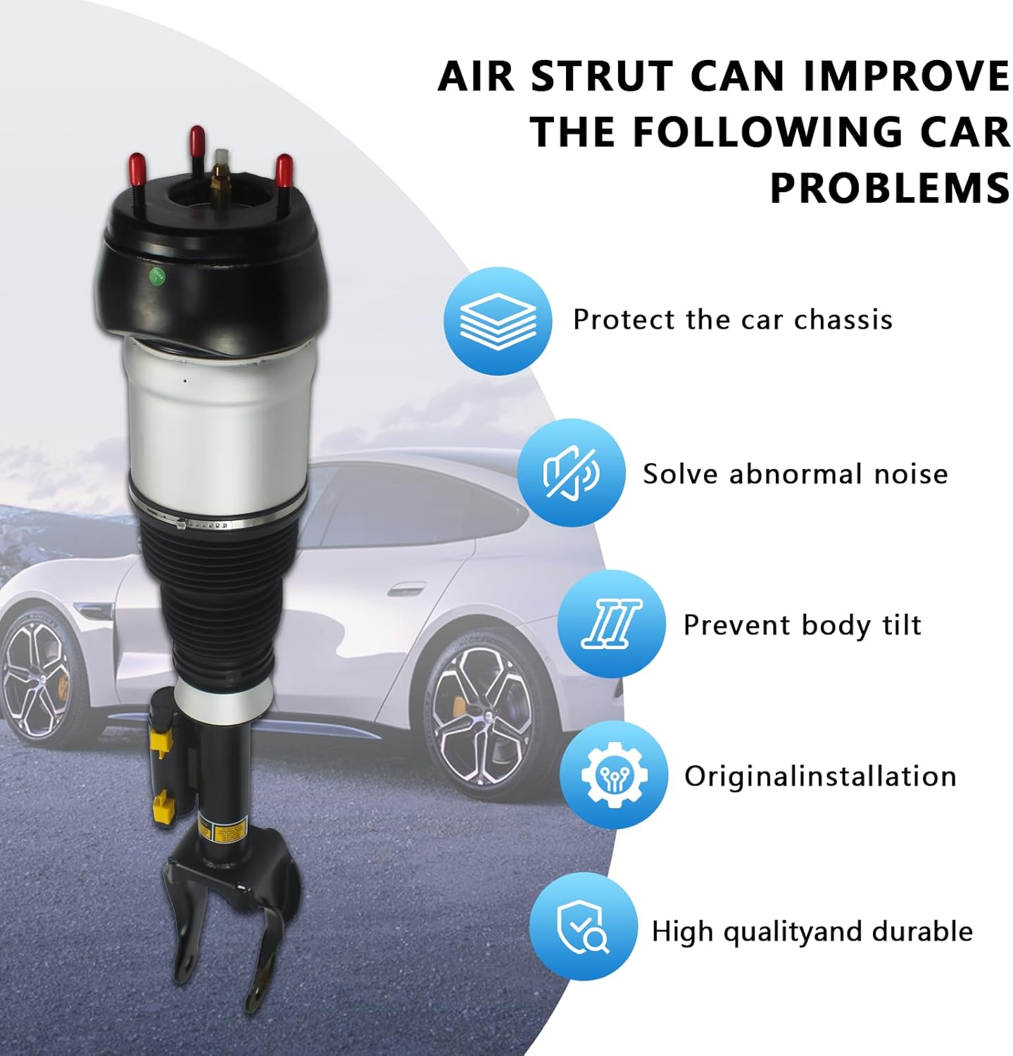 Front Left Air Strut Suspension Fit for Mercedes-Benz C292 GL63 AMG 2016, GLE63 AMG 2016-2019, GLS63 AMG 2017-2019, OE: 2923204513, 1663200300, 1663206766, 2923202500, 2923202700, 2923203913