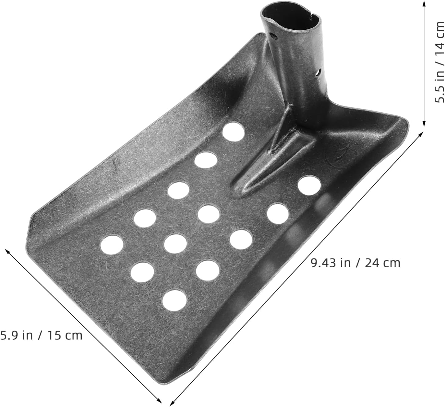 BESPORTBLE 2pcs Metal Sifting Shovel for Garden Drain Cleaning Manganese Steel Ergonomic Handle Mud Scoop Tool