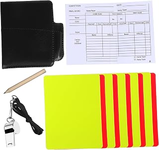 BESPORTBLE Sports Referee Accessory Kit Red Yellow Penalty Cards Standard Kit for Football Officials