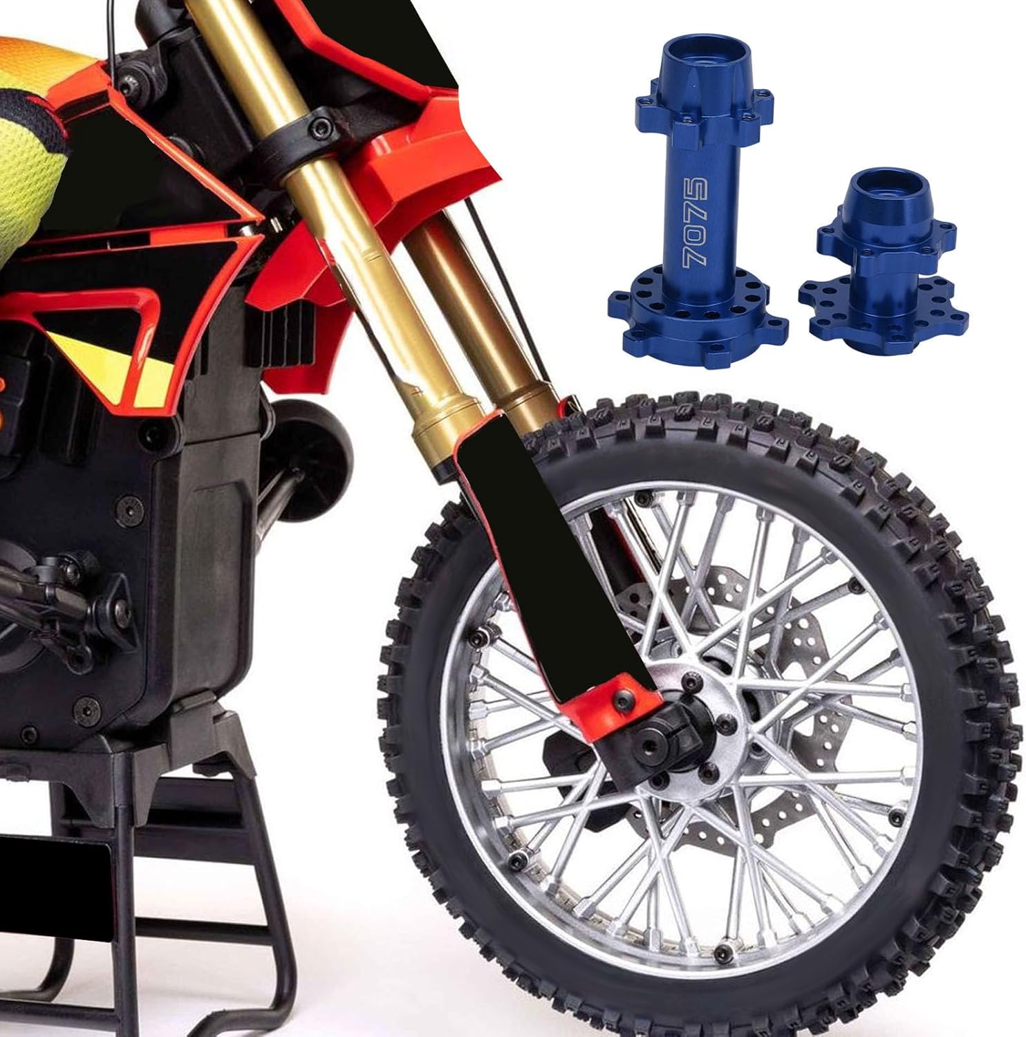 Alomejor RC Motorcycle Wheel Hubs,Lightweight Aluminum Construction,Aluminum RC Hubs,Aesthetic Design for RC Enthusiasts Custom Builds Racing Lightweight Performance