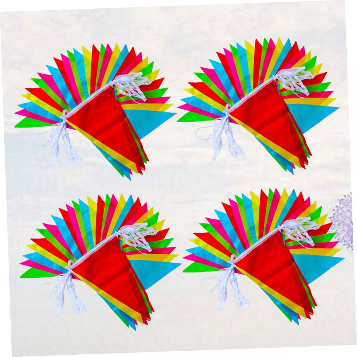 Kisangel 2sets 30m Wimpel Banner Flaggen Bunte Bunting Für Party Dekorationen 4packs * 2
