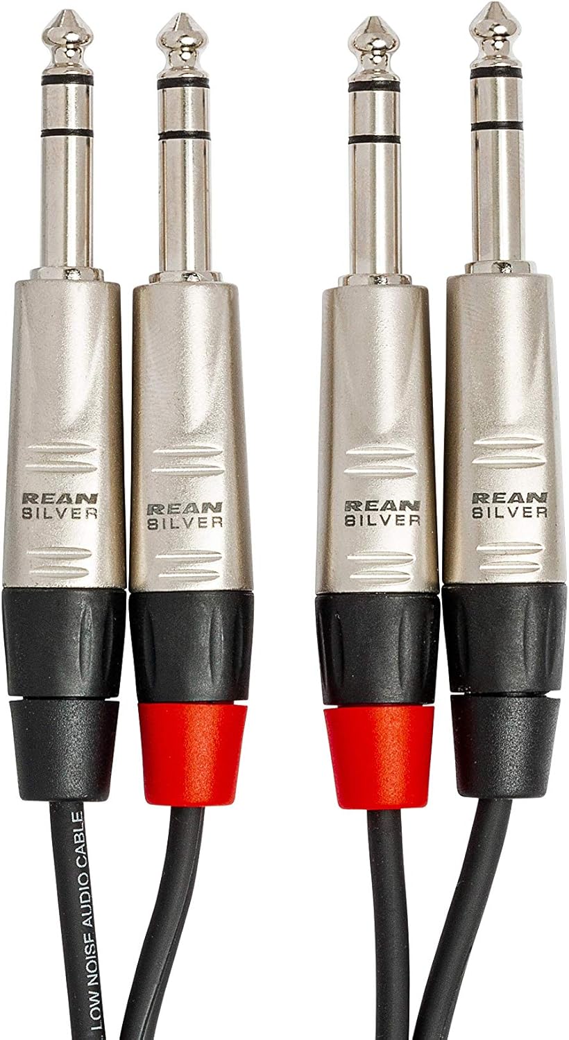 Hosa HSS-010X2 Pro Stereo Interconnect, Dual REAN 1/4 Inch TRS to Same, 10 Feet - Image 3