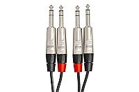 Vista 3 de Hosa HSS-015X2 Pro Interconexión estéreo, doble REAN TRS de 1/4" a la misma, 15 pies