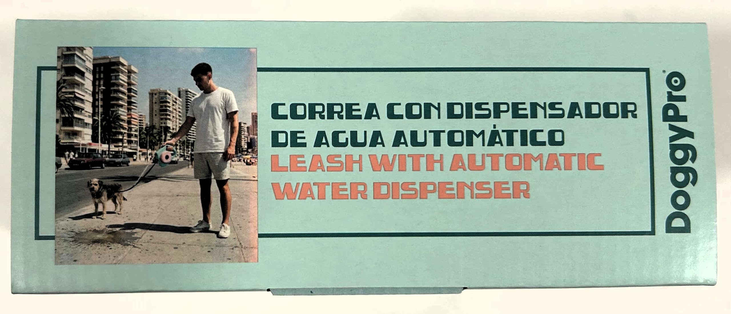 LOBOO Correa Extensible Perro 3 m con Depósito de Agua, Gris