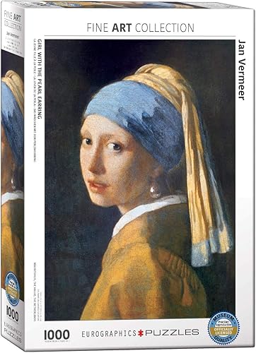 EuroGraphics Vermeer - Pendiente de niña con perlas (6000-5158), 1000 piezas, color negro