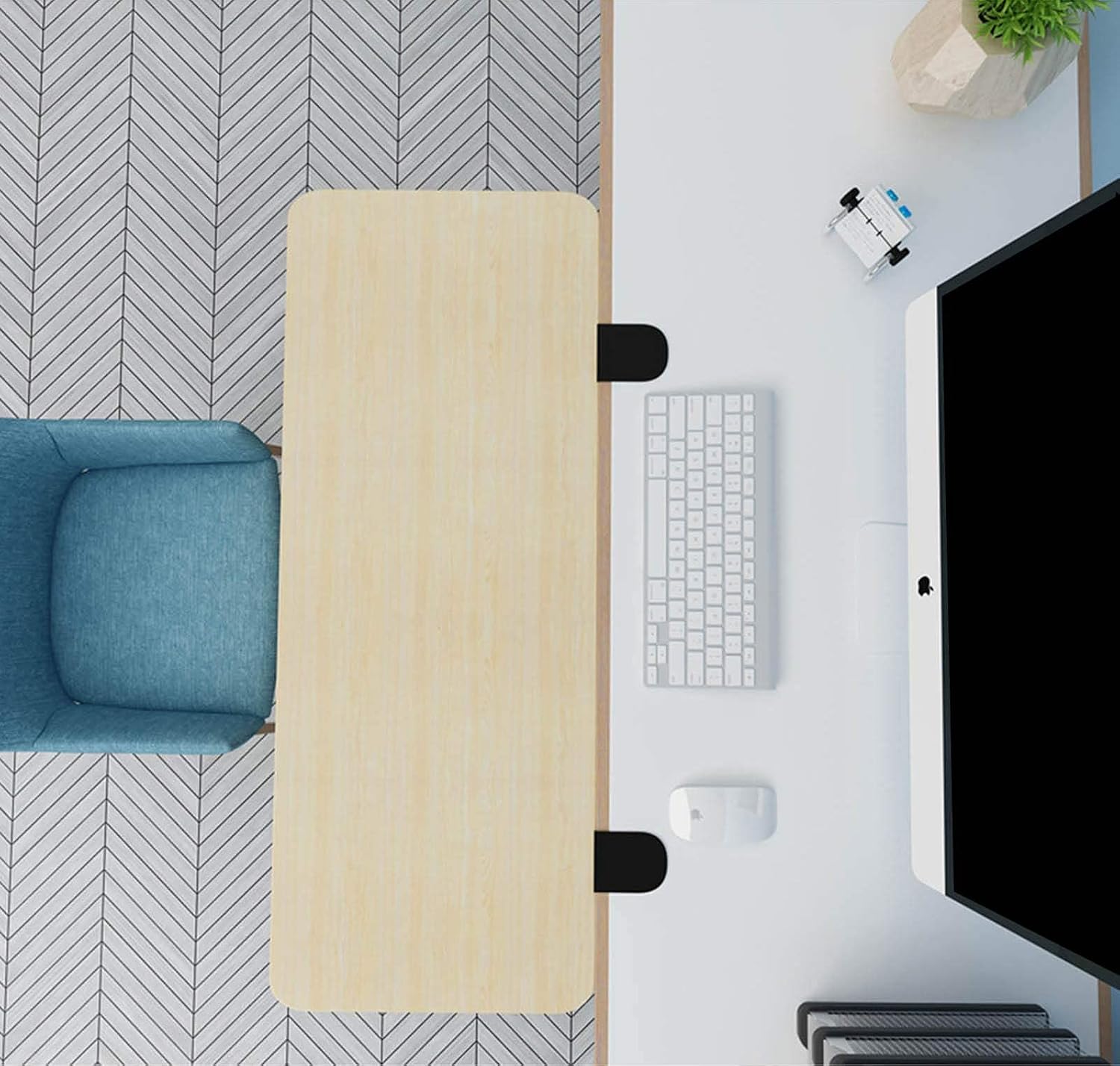 人間工学に基づいたデスクアームサポート - 調節可能なキーボード延長、折りたたみ式デスククランプ、オフィス、ゲーム、家庭での使用に快