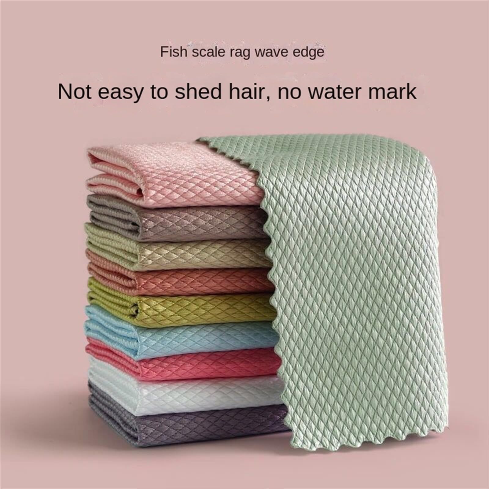 Trapos Cocina 5/10 Piezas de Tela, paño de Limpieza Absorbente, paño for Lavar Platos de Cocina Balletas Microfibra(LRANDOM Color 10PCS)