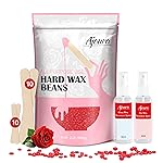 Ajoura 2 lb Hard Wax Beads, All-purpose Wax Beans for Sensitive Skin, Large Area Coarse Hair Removal, Refill Bag for Brazilian Bikini, Face, Eyebrows, Underarms, Arms, Chest, Back, Legs, Women Men