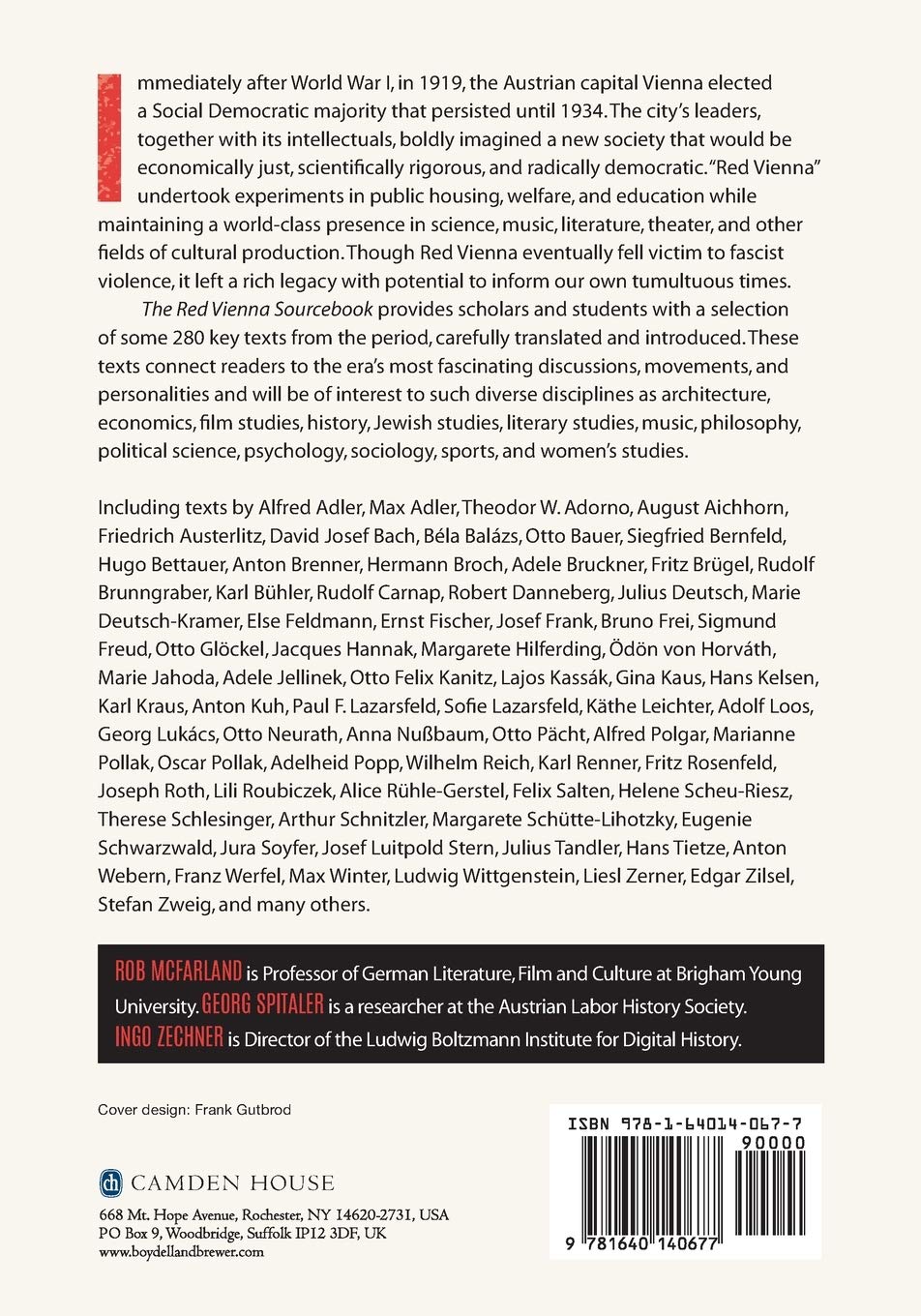Red Vienna Sourcebook (Studies in German Literature Linguistics and Culture, 204, Band 204)