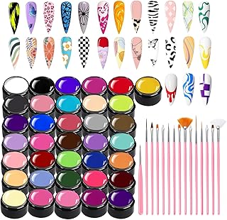 Kit de pintura de uñas de 36 colores, pintura...
