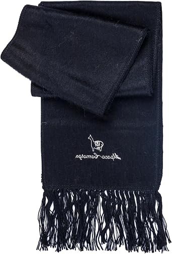 Gamboa Extra Warm Wool Alpaca Scarf, Black