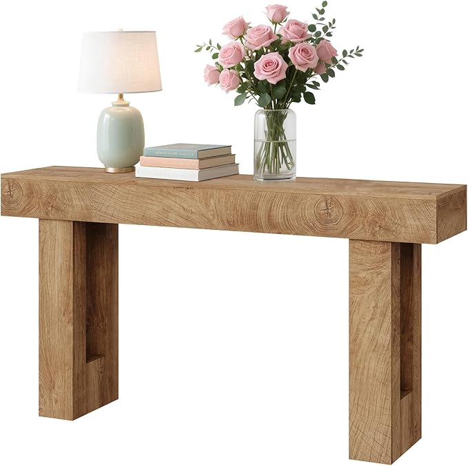 63 Inches Long Console Table, Wooden Entry Table for Entryway, Rustic Sofa Tables Behind Couch, Foyer Hallway Tables for Living Room, Entrance, Foyer
