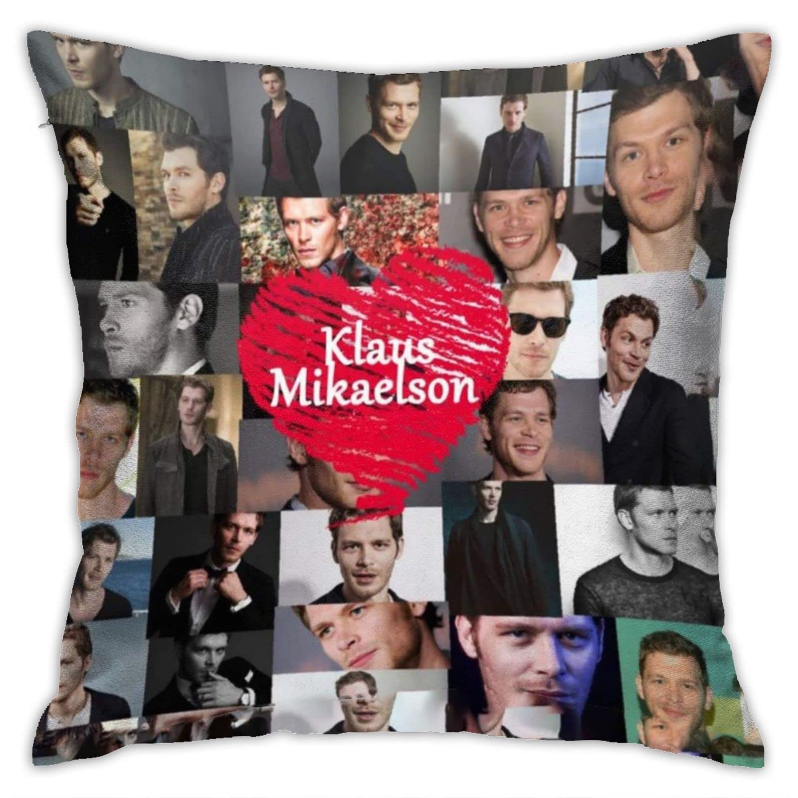 Djngn As Pic Klaus Throw Pillow Case Mikaelson Square Pillow Cover Cushion Cover For Sofa Couch Bedroom Livingroom Office Home Car Decor 18 X 18 Inch