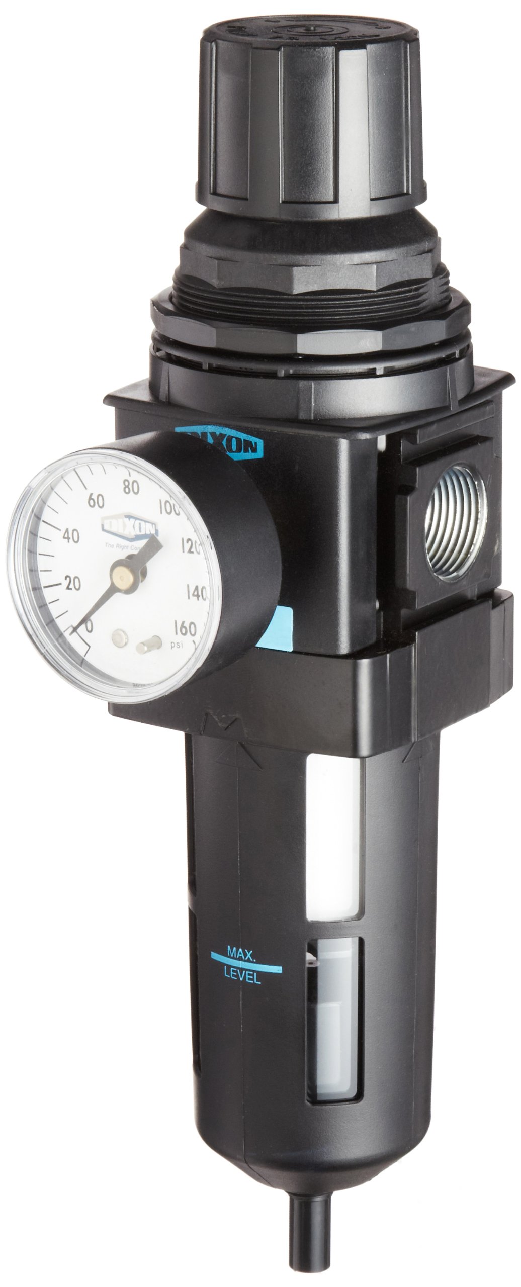 Dixon B28-06AG Automatic Drain Wilkerson Standard Filter/Regulator with Transparent Bowl and Guard, 3/4