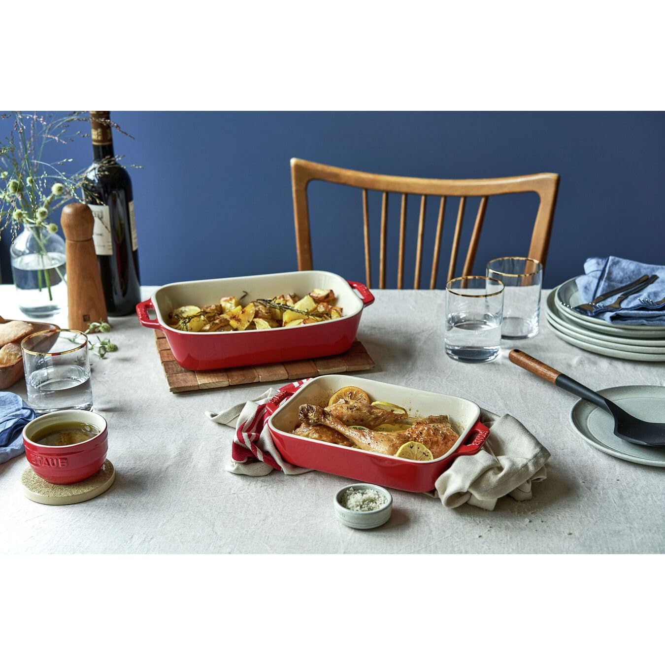 Staub Ovenschalen Set 2 Ceramic Kirsch-rot 40508-627