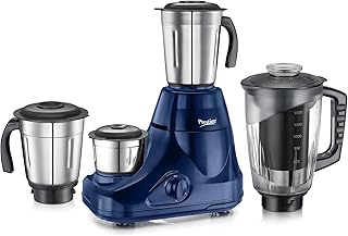 Prestige Astra Neo 750 Watt Mixer Grinder with 4 Jars (3 Stainless Steel + 1 Juicer) | Space-Saving Stacking Design | Super Efficient SS Blades | Blue |2Y Warranty | ISI Certified